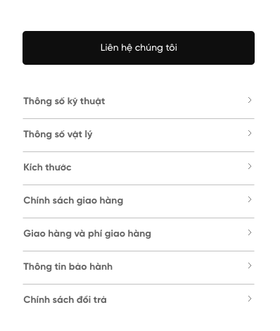 Thông tin chính sách sản phẩm