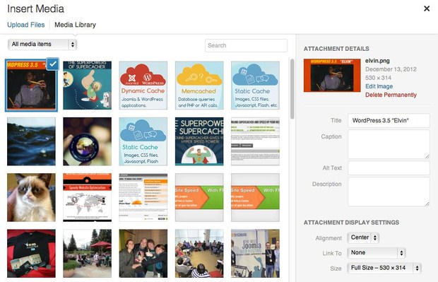 Wordpress media uploader