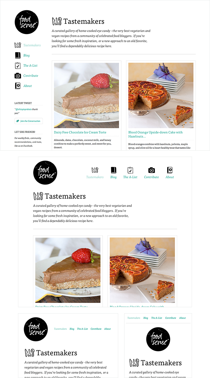 FoodSense là một website đẹp có thể hiển thị tốt trên tất cả khung hình thiết bị di động lẫn desktop.