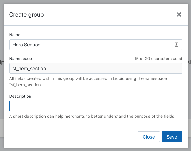 Tạo group mới trong plugin Superfields