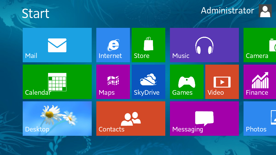 Phong cách Flat design trong Windows 8