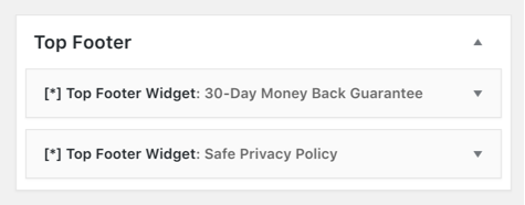 Một sidebar và các widget bên trong