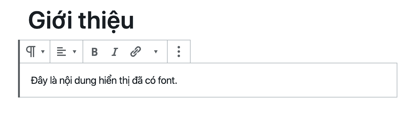 Load font thành công trong Block Editor WordPress