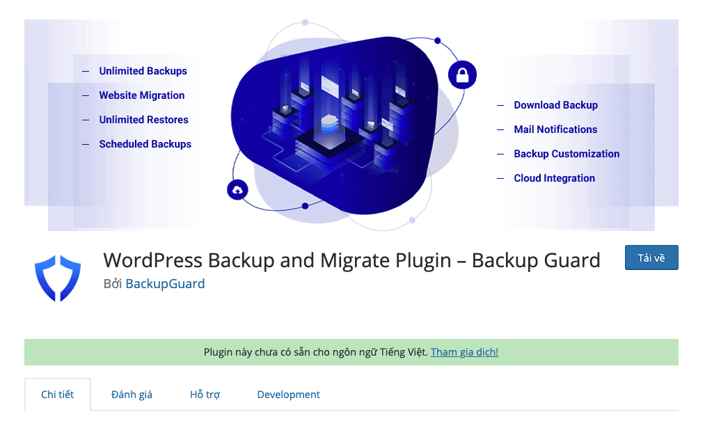 Backup Guard trên wordpress.org